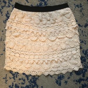 Lace mini skirt